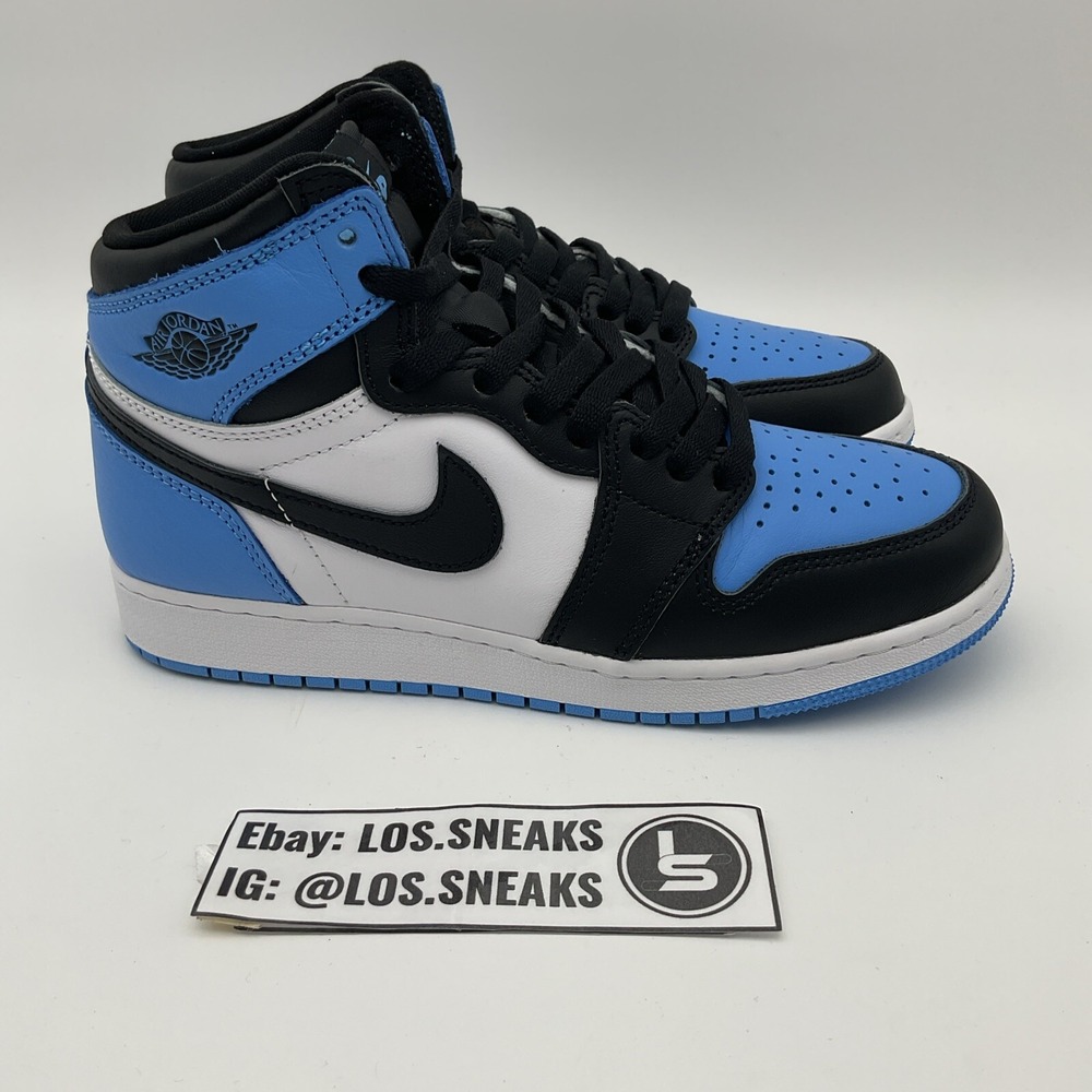 Size 5.5Y (GS) -‎ Jordan 1 High Retro OG UNC Toe (FD1437-400) - Picture 3 of 10